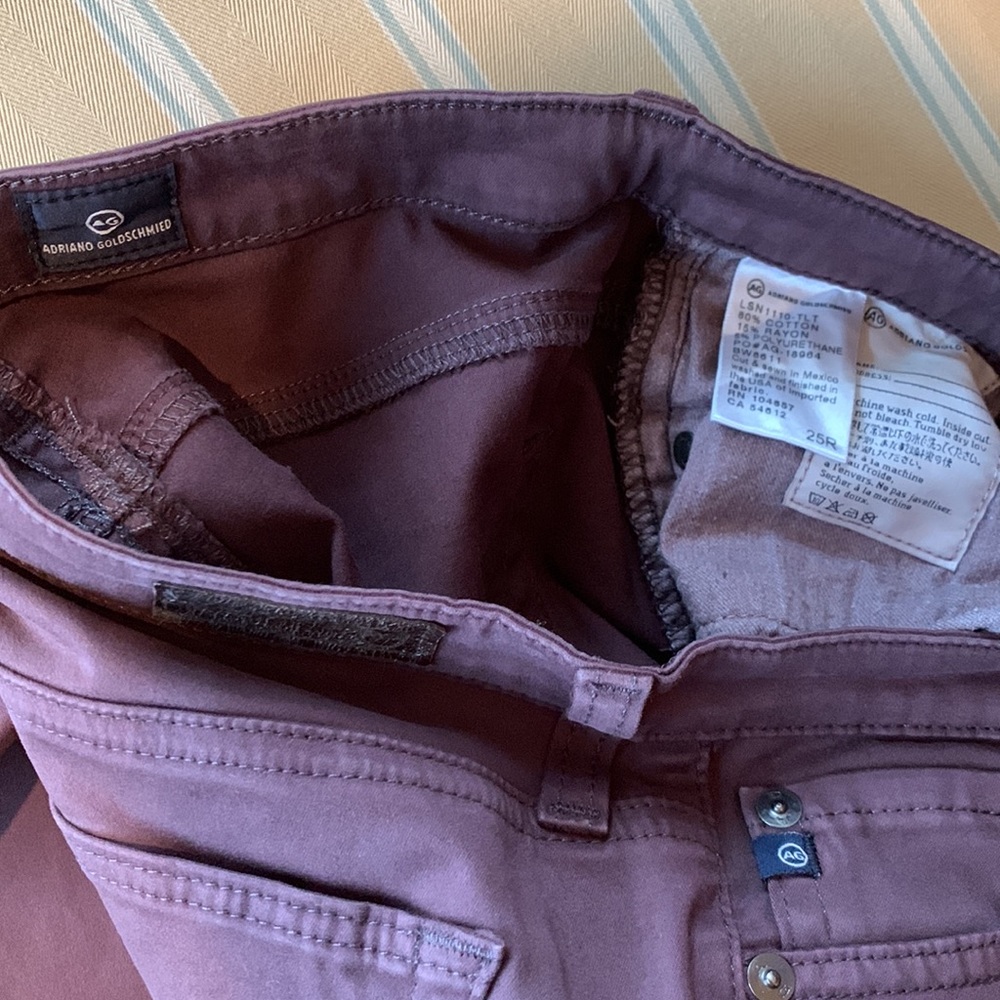 AG STILT LIKE NEW CIGARETTE LEG JEANS IN SOFT PIMA COTTON FABRICATION COLOR PLUM - Picture 11 of 11